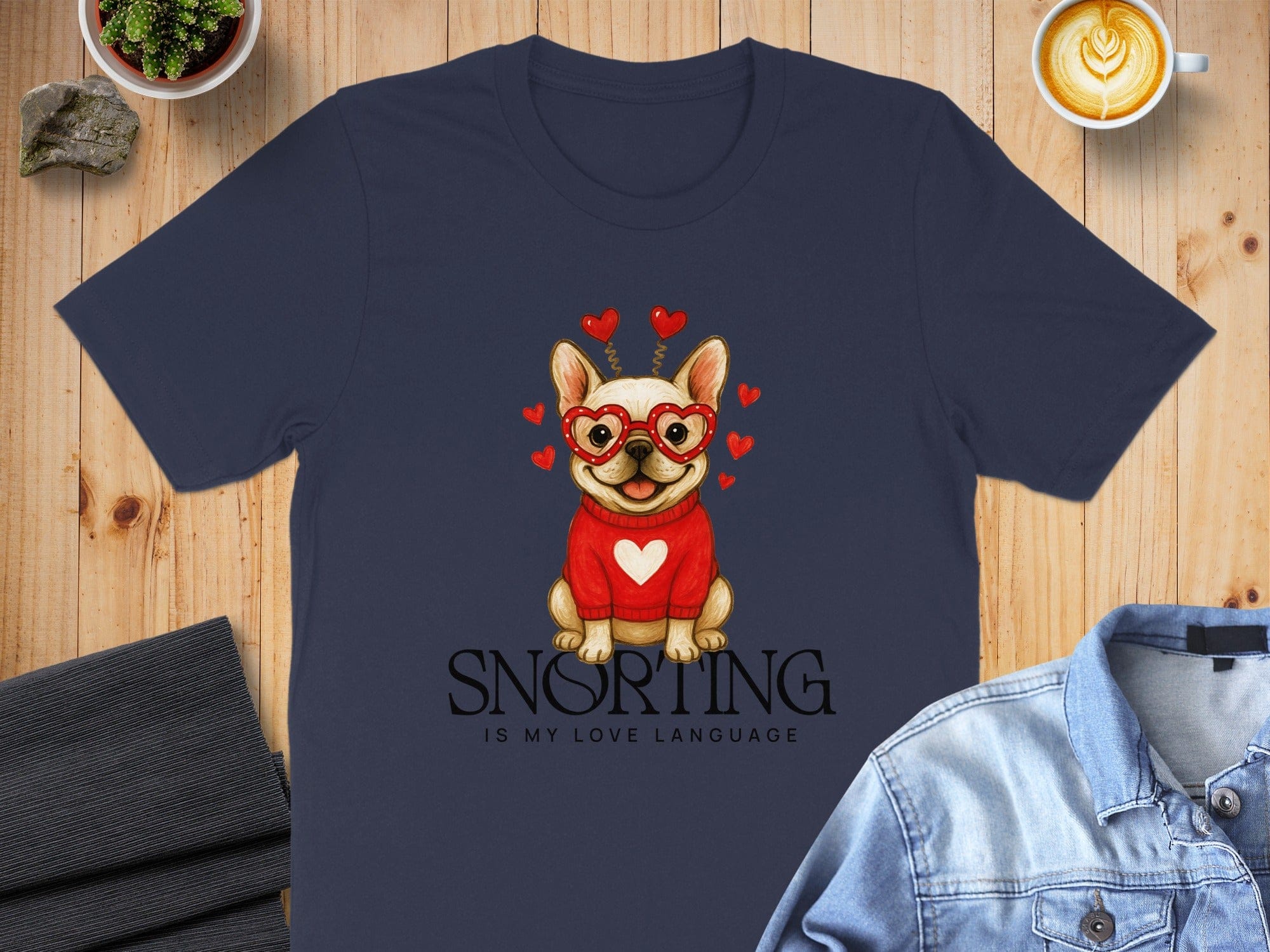 Snorting is My Love Language Cute Dog Graphic T-Shirt