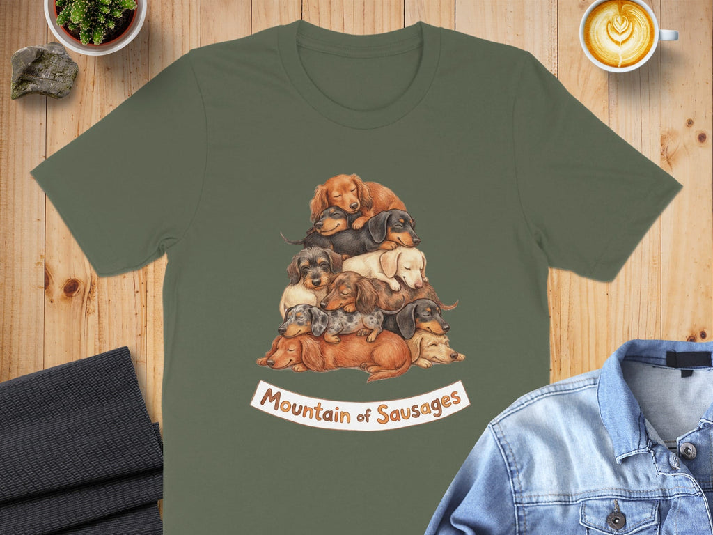 Mountain of Sausages Sleeping Dogs Graphic T-shirt