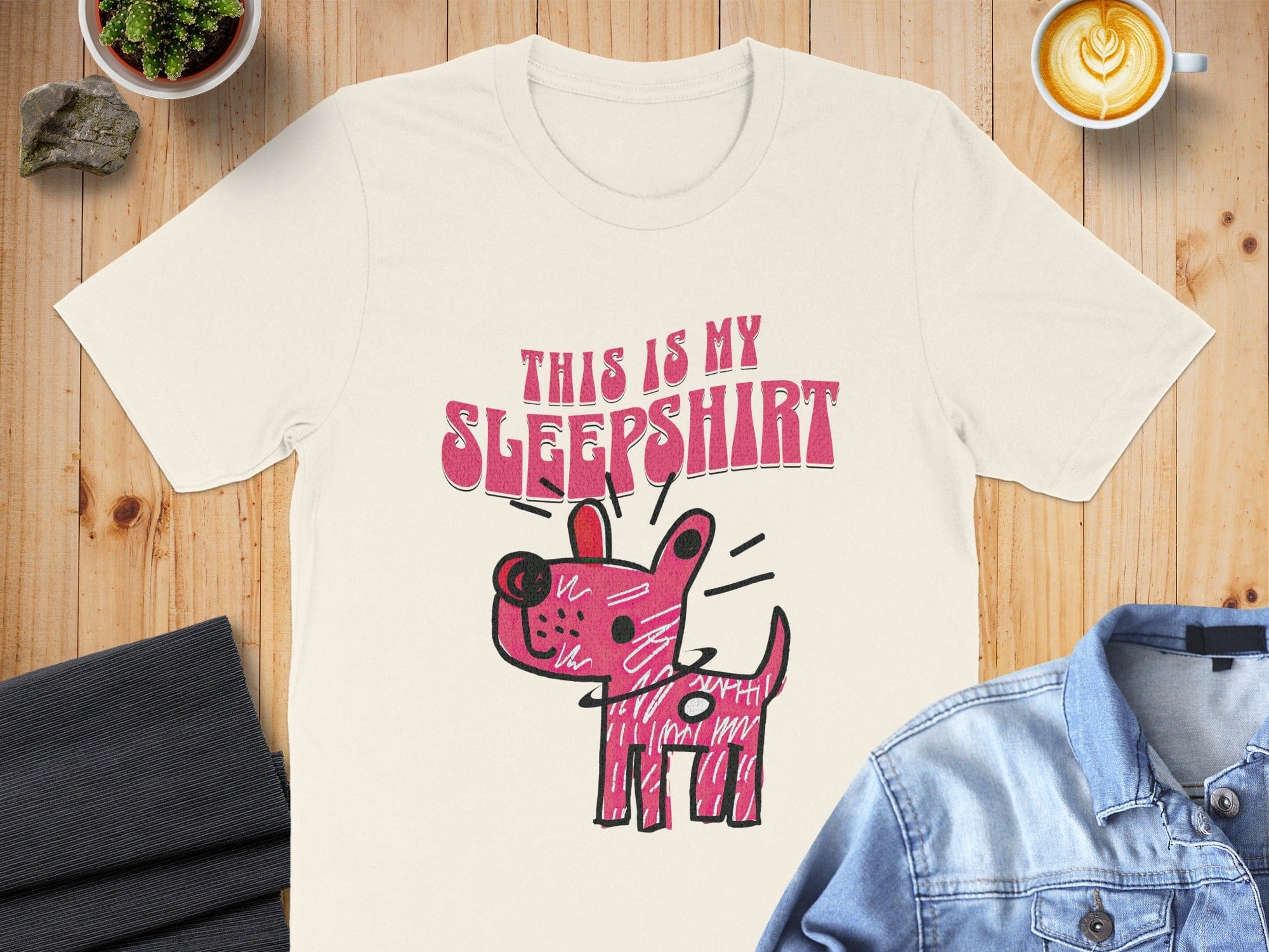 This Is My Sleepshirt Adorable Fun Dog Illustration Shirt
