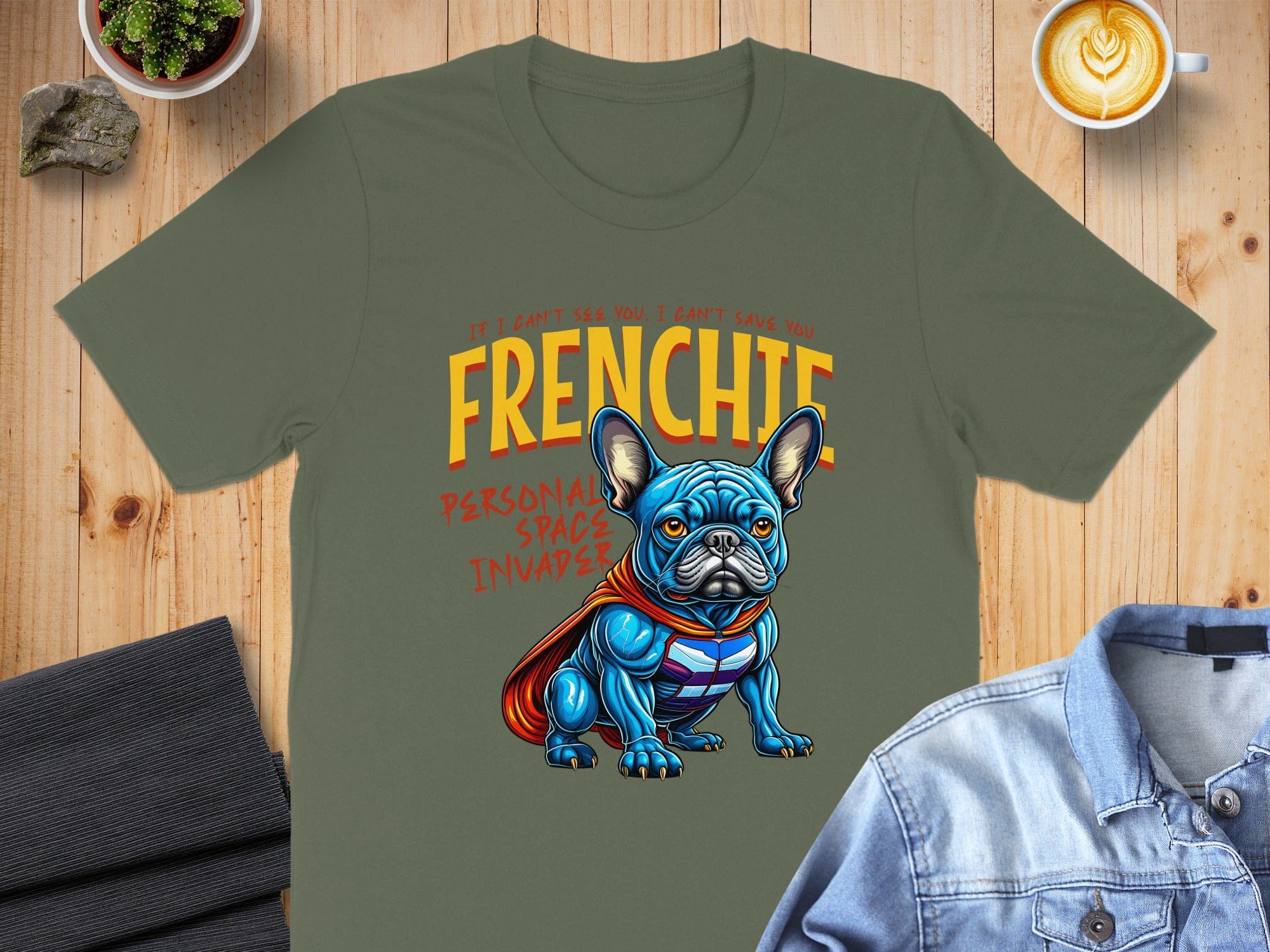 Frenchie Personal Space Invader Graphic T-Shirt