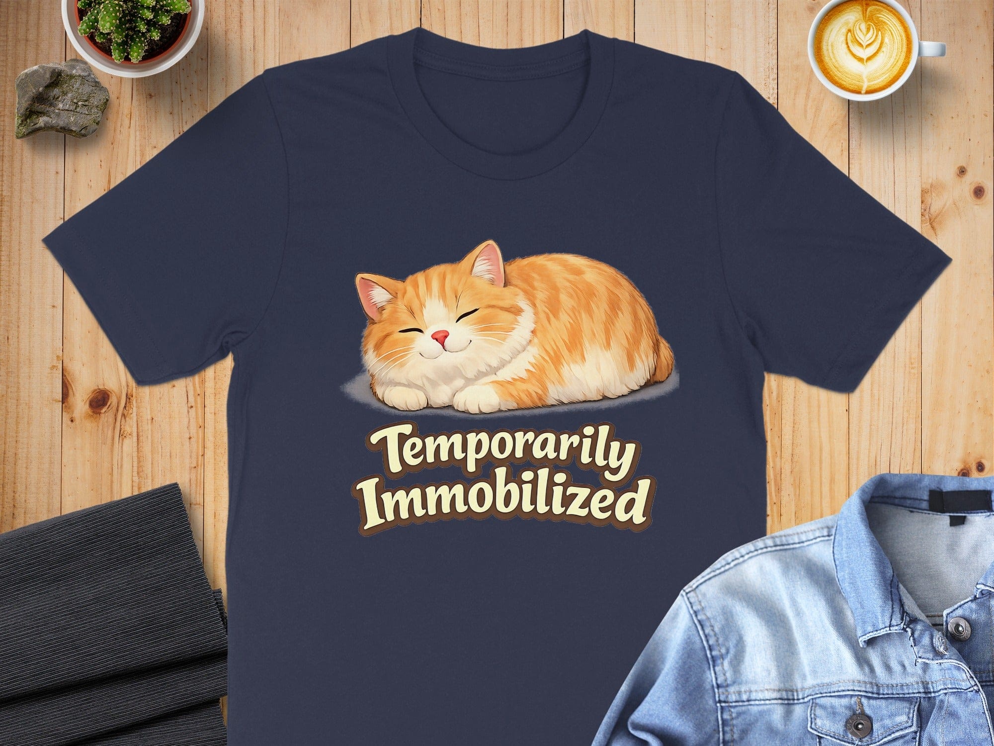 Temporarily Immobilized Cute Sleeping Cat T-Shirt