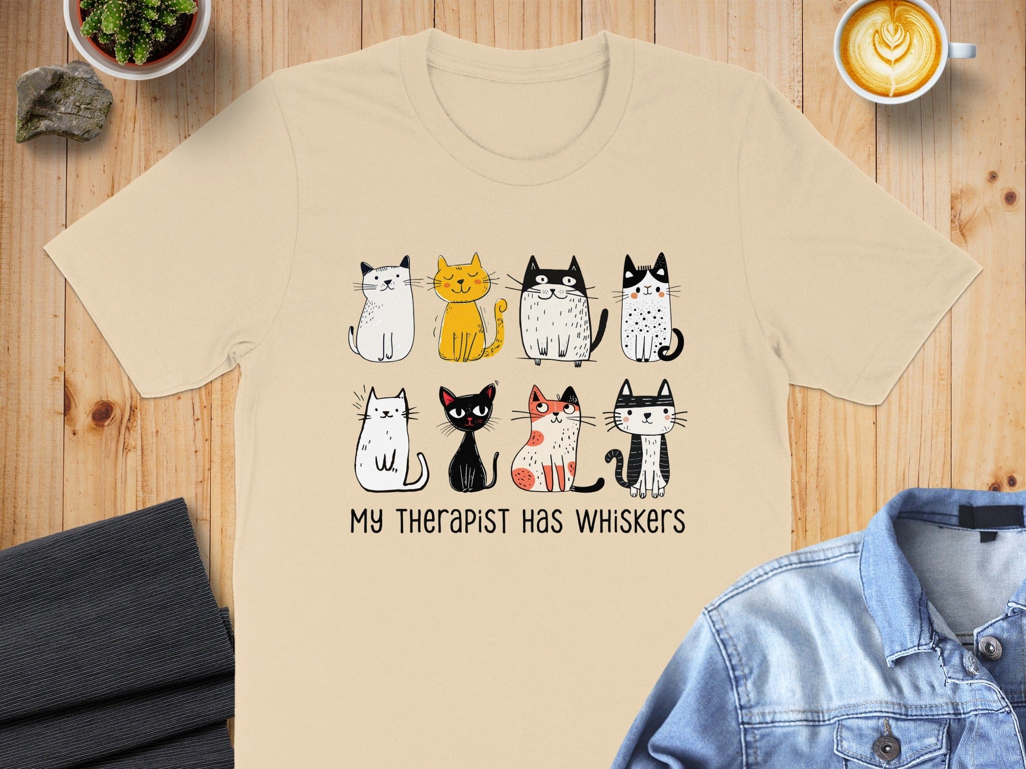 My Therapist Has Whiskers Cute Cats T-shirt