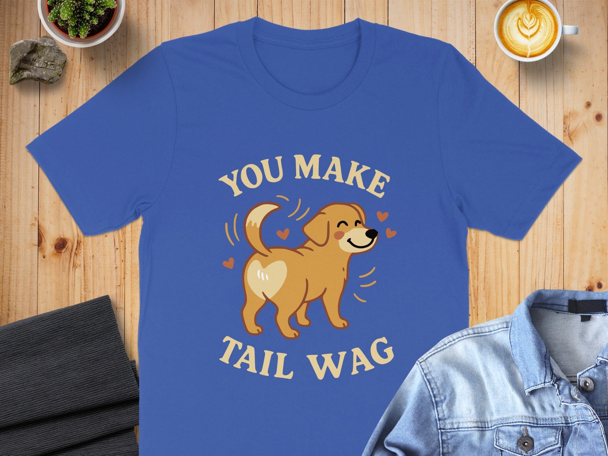 You Make Tail Wag with Cute Dog Graphic T-shirt