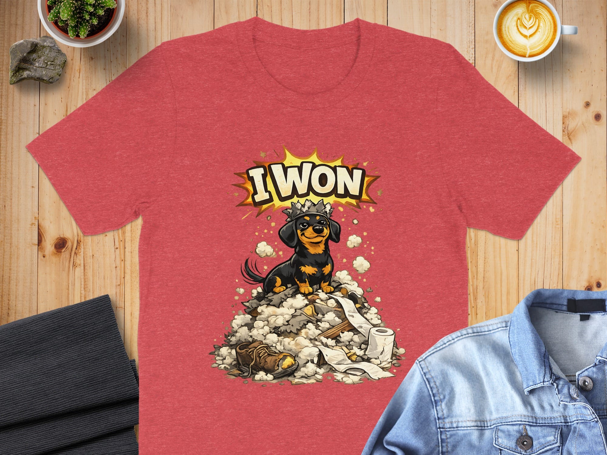 I Won Dachshund Graphic Tee for Dog Lovers Shirt
