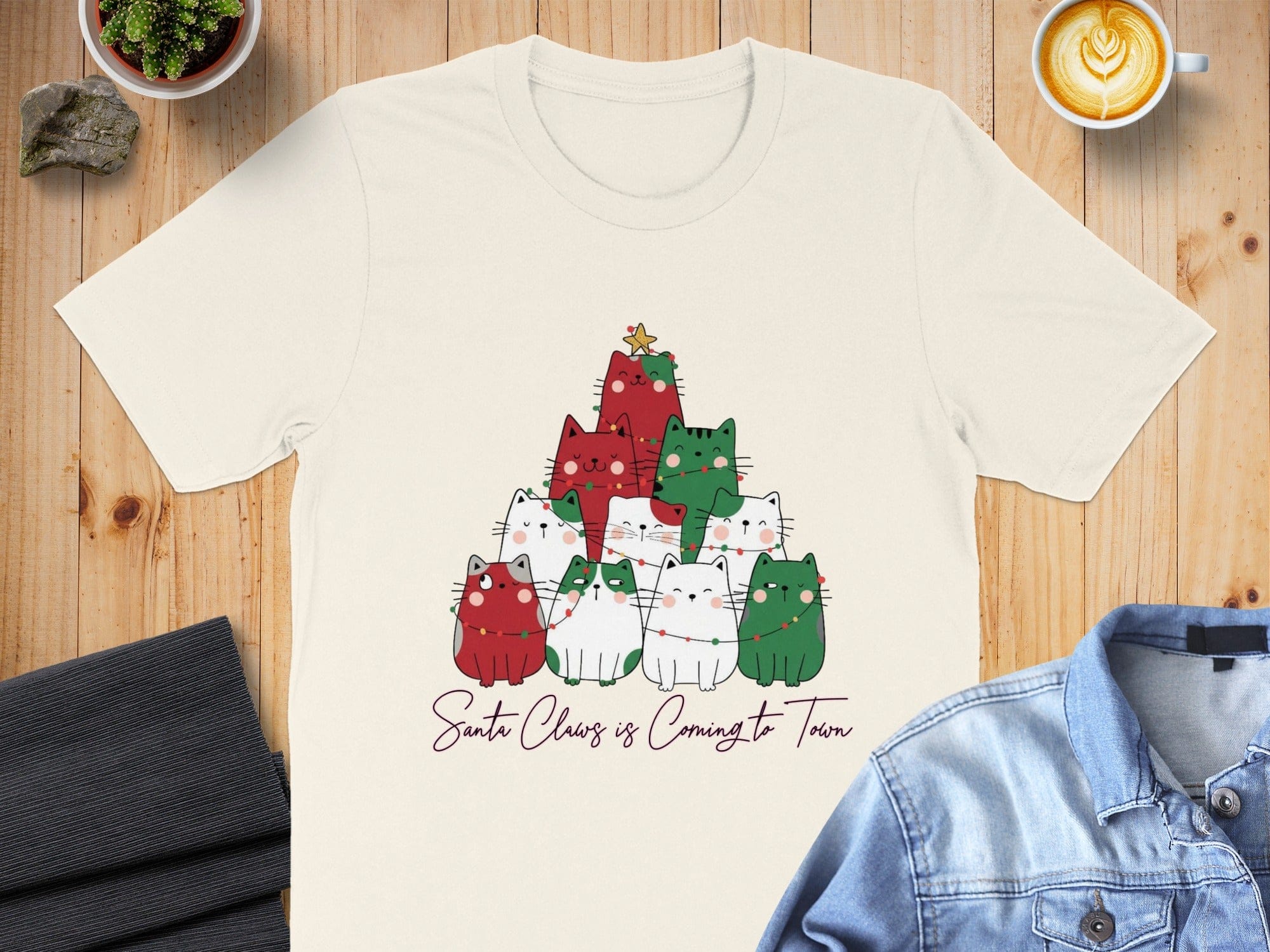 Santa Claws is Coming to Town Cats Product
