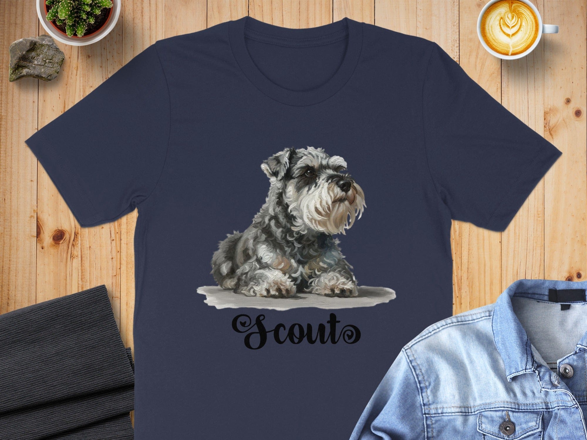Adorable Schnauzer Design Scout T-shirt Product