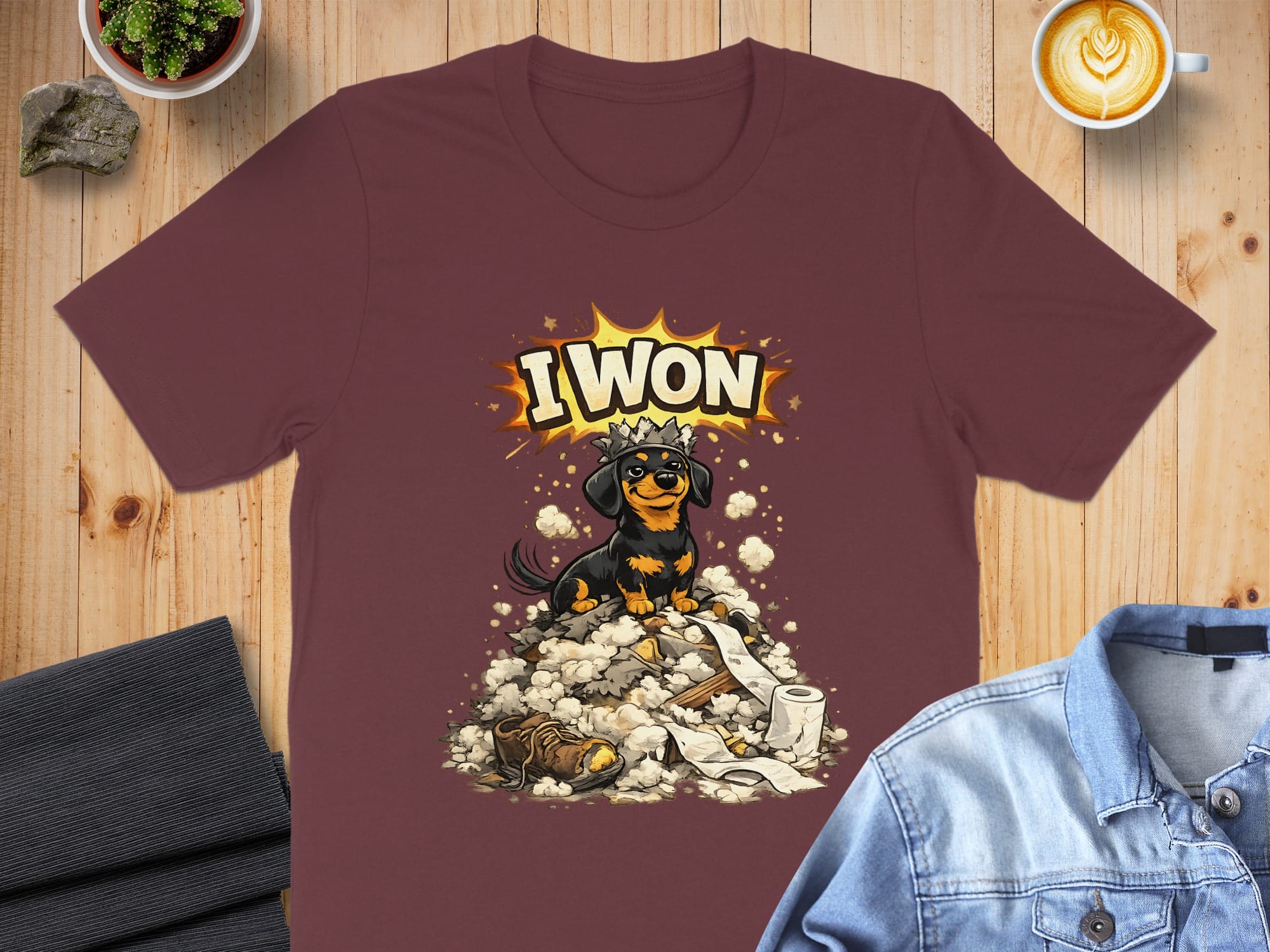 I Won Dog Graphic Tee Funny Cute Canine Lover Shirt