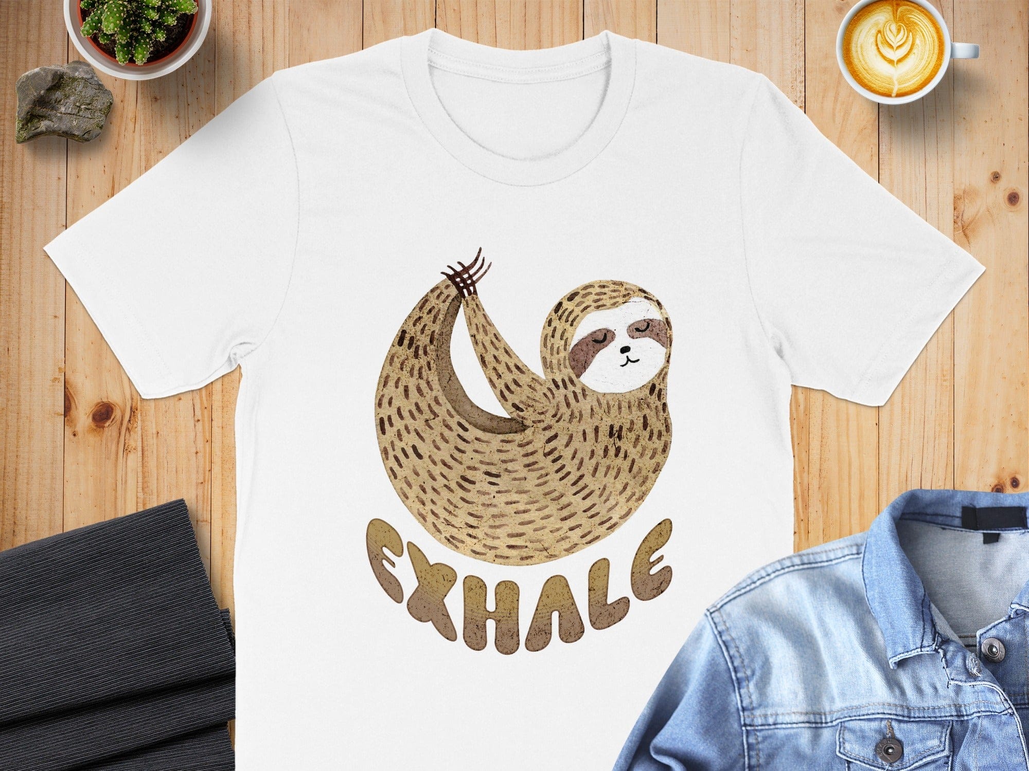 Relaxing Sloth Exhale Graphic T-Shirt