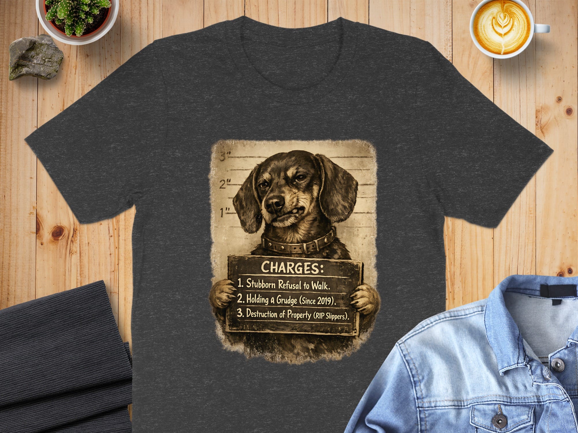 Funny Dog Charges T-Shirt for Dog Lovers