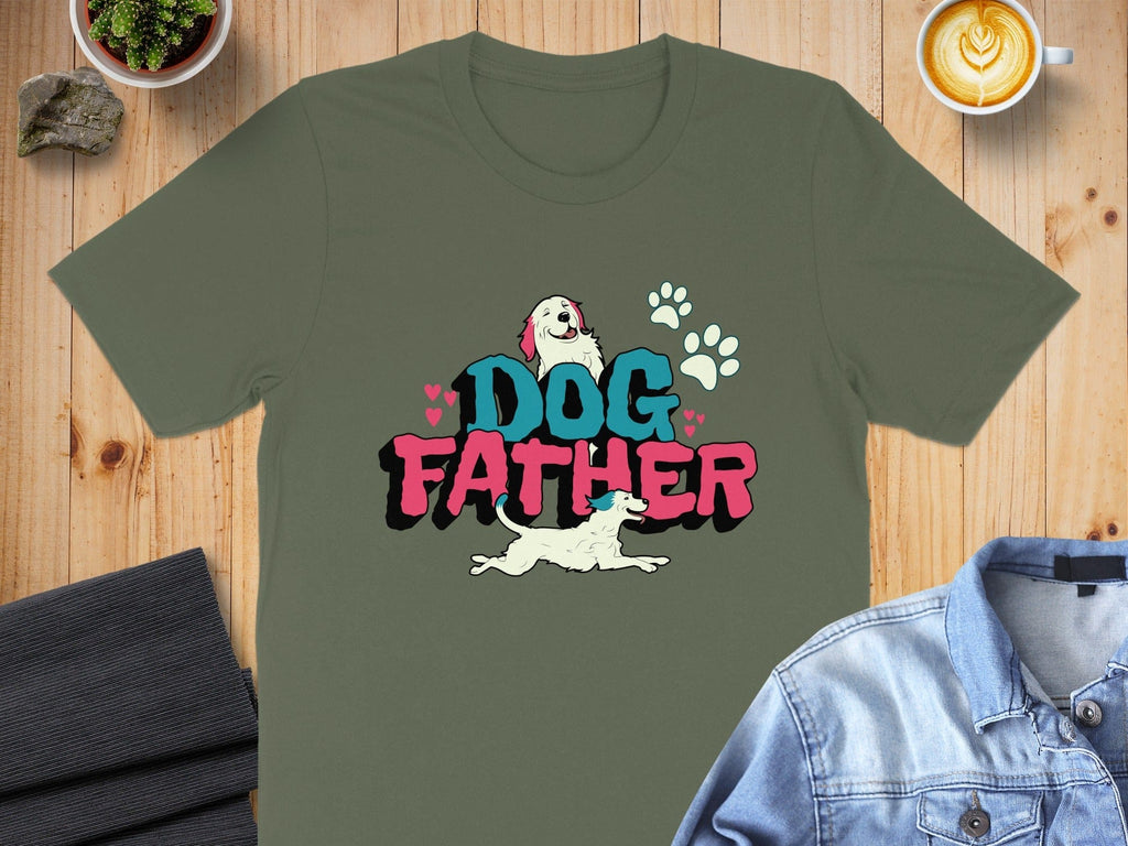 Dog Father playful graphic t-shirt dog lover's product