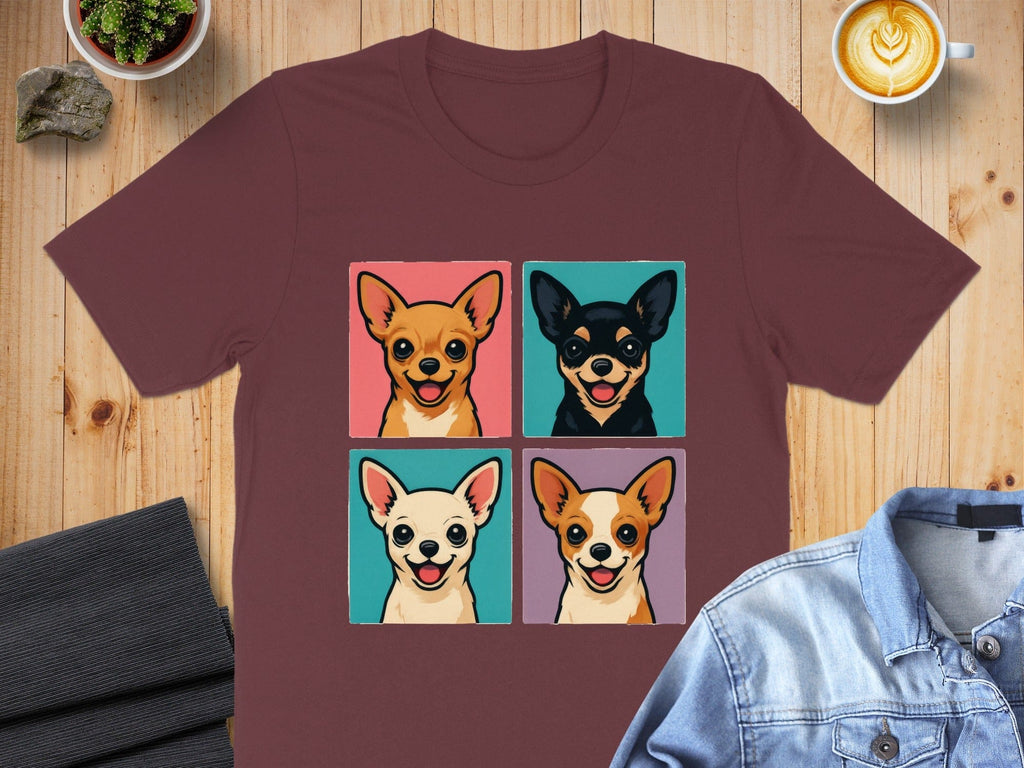 Cute Cartoon Chihuahua Graphic Print T-shirt