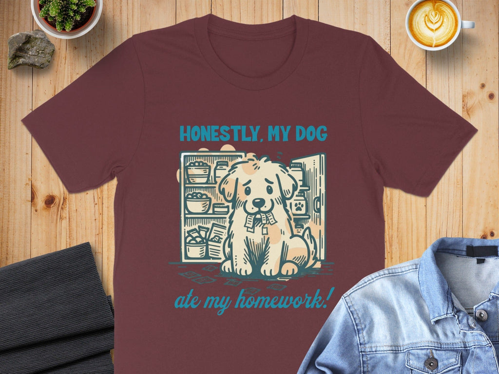 Funny My Dog Ate My Homework Graphic T-shirt