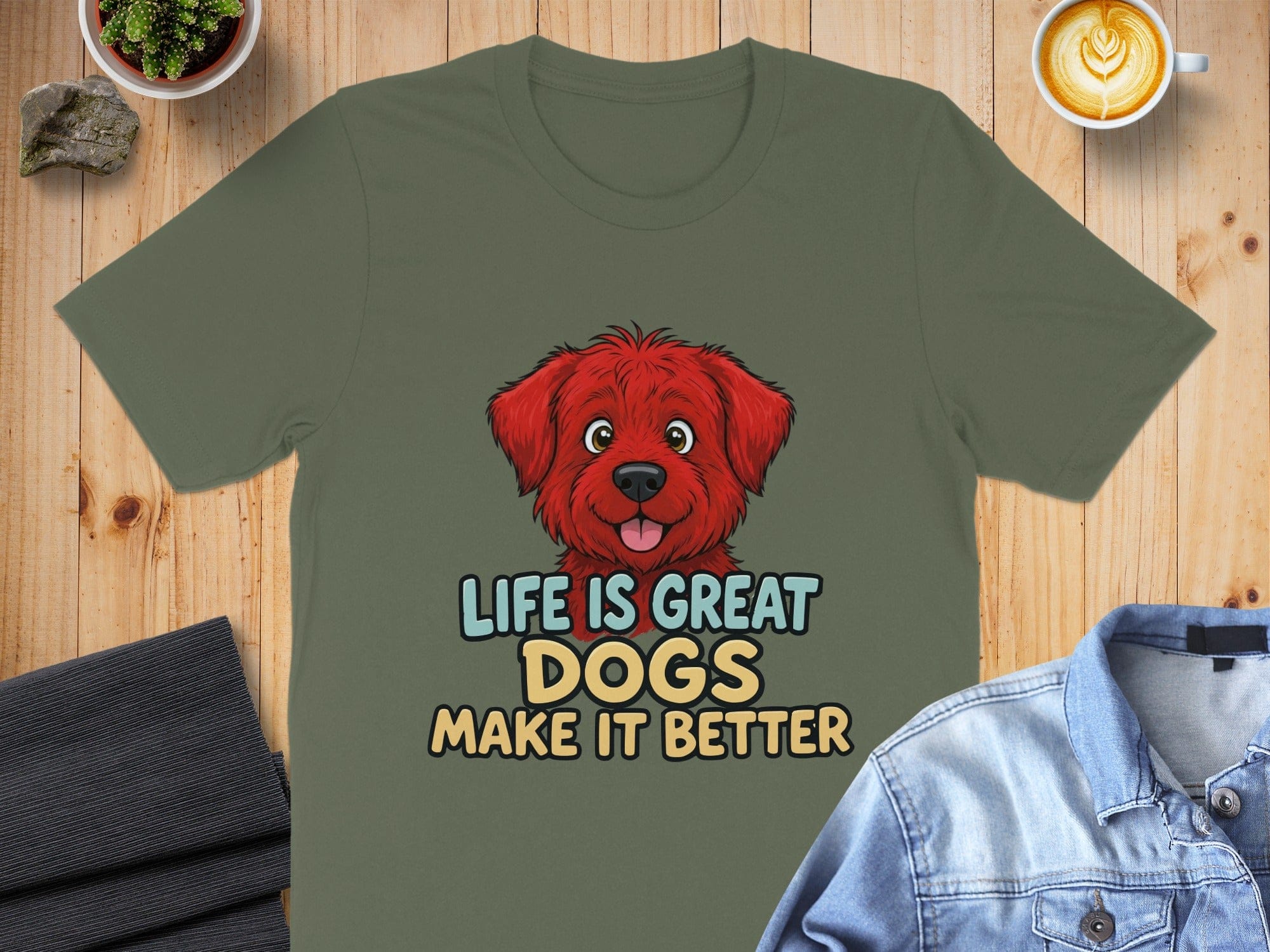 Life Is Great Dogs Make It Better Graphic T-shirt
