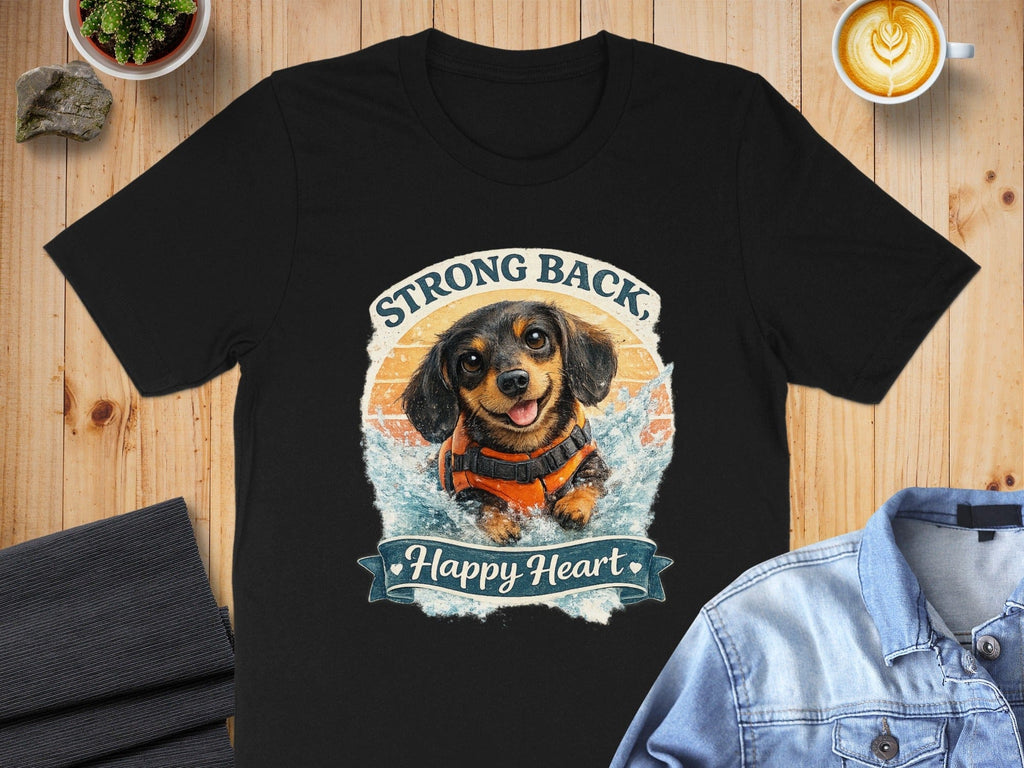 Strong Back Happy Heart Cute Dog T-Shirt for Pet Lovers